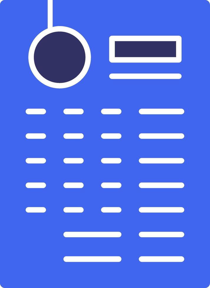 Resume Solid Two Color Icon vector