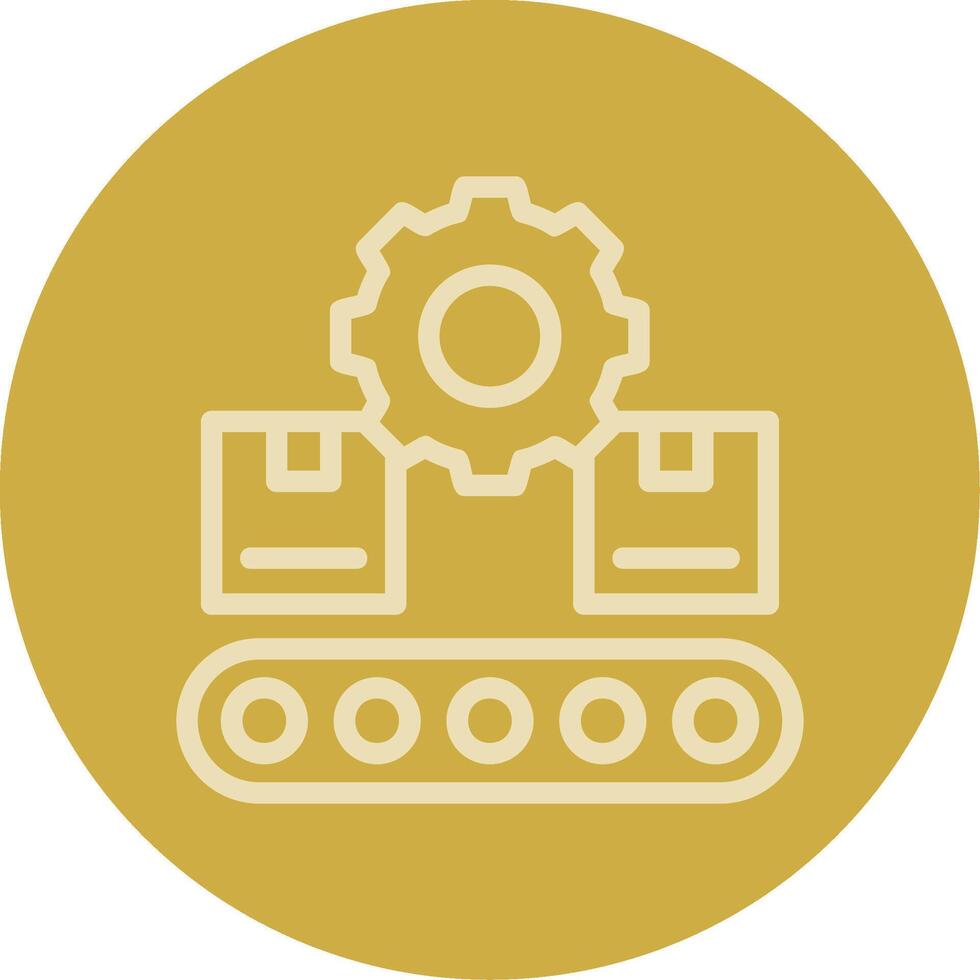 Conveyor System Line Multi color Icon vector