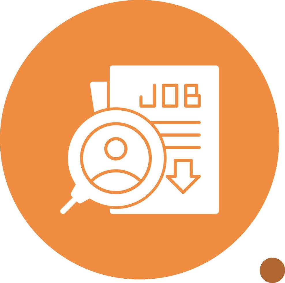 Reference Check Glyph Shadow Icon vector