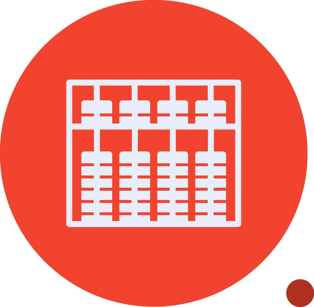 Abacus Glyph Shadow Icon vector