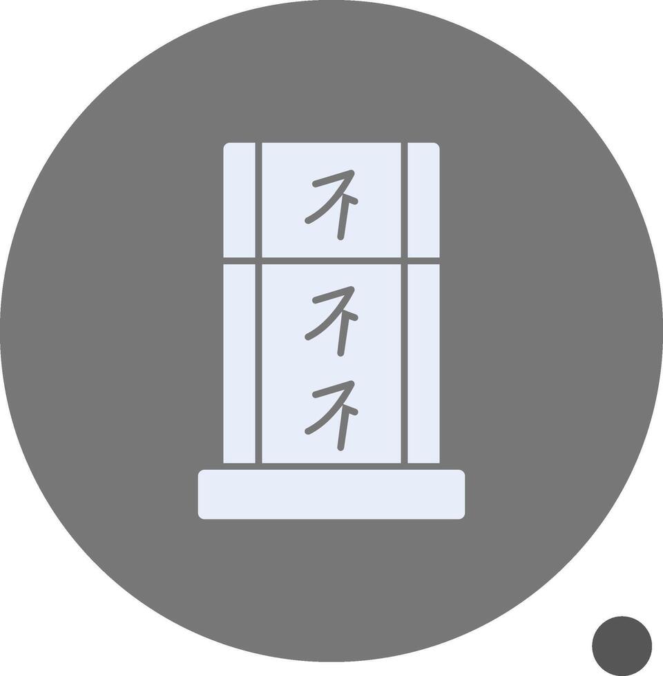 Ancestor Tablet Glyph Shadow Icon vector