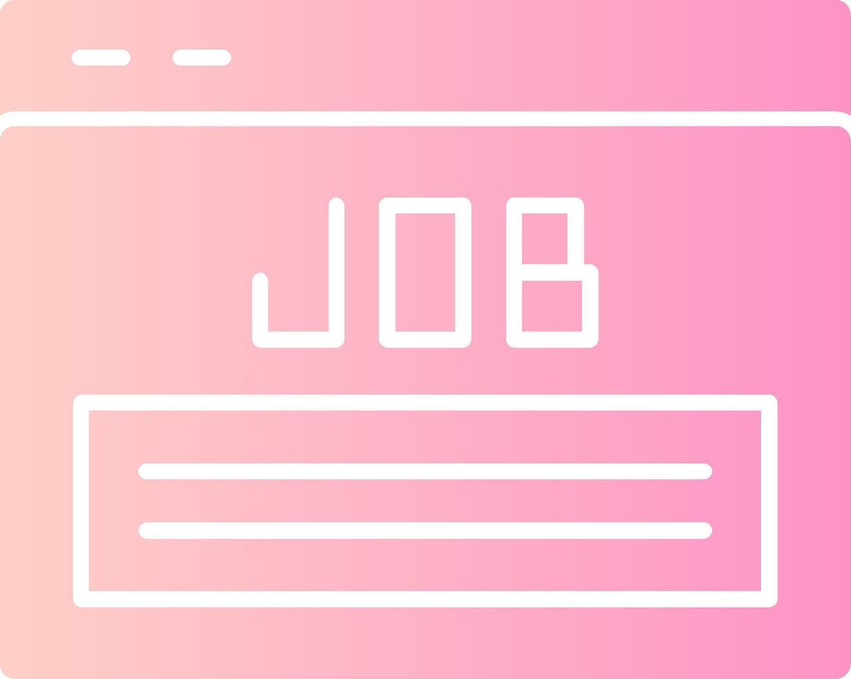 Job Listing Solid Multi Gradient Icon vector