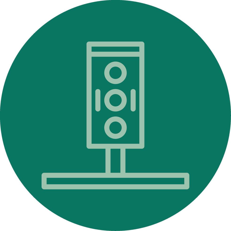 Traffic Light Line Multi color Icon vector