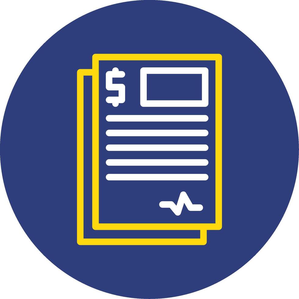 Contract Dual Line Circle Icon vector