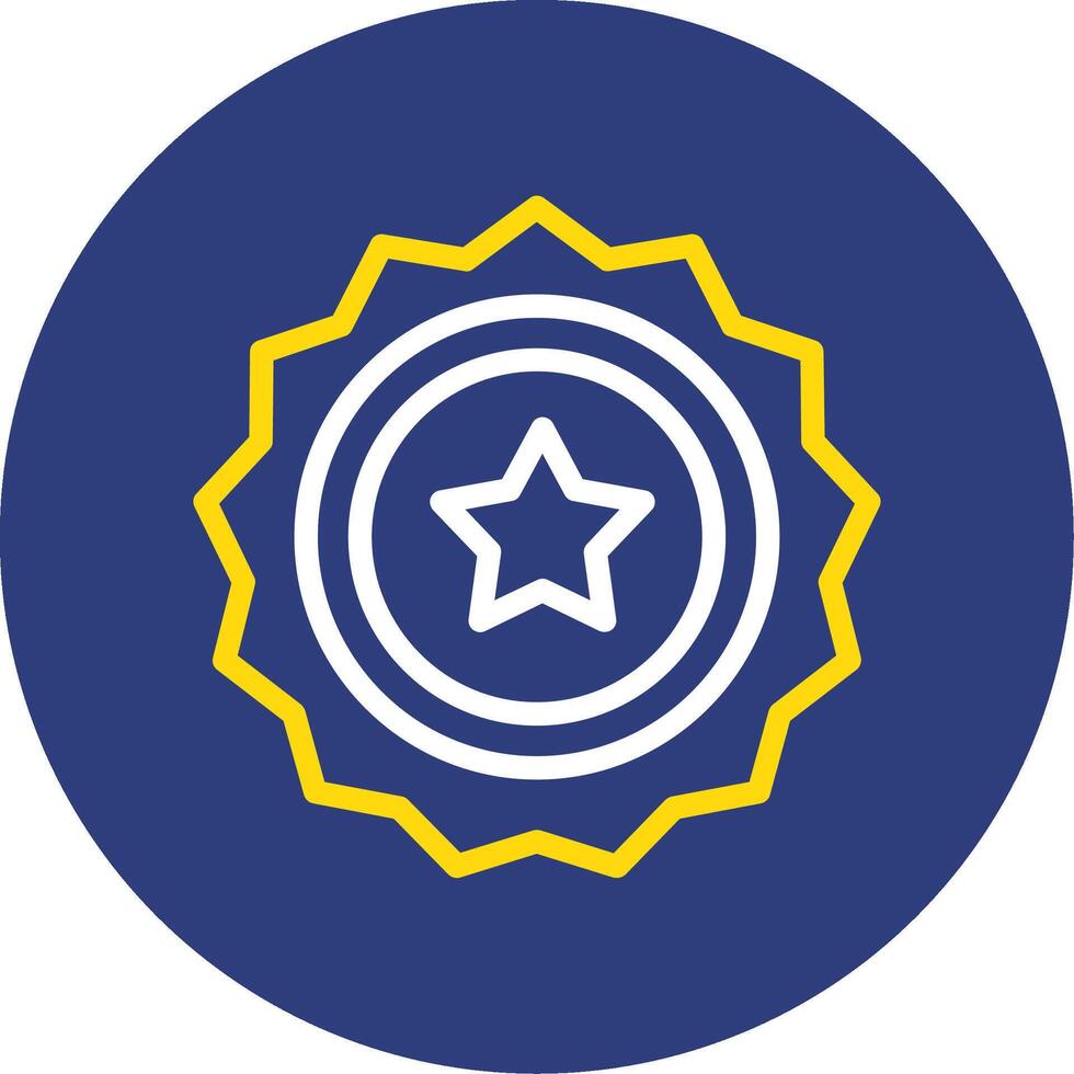Sheriff Badge Dual Line Circle Icon vector