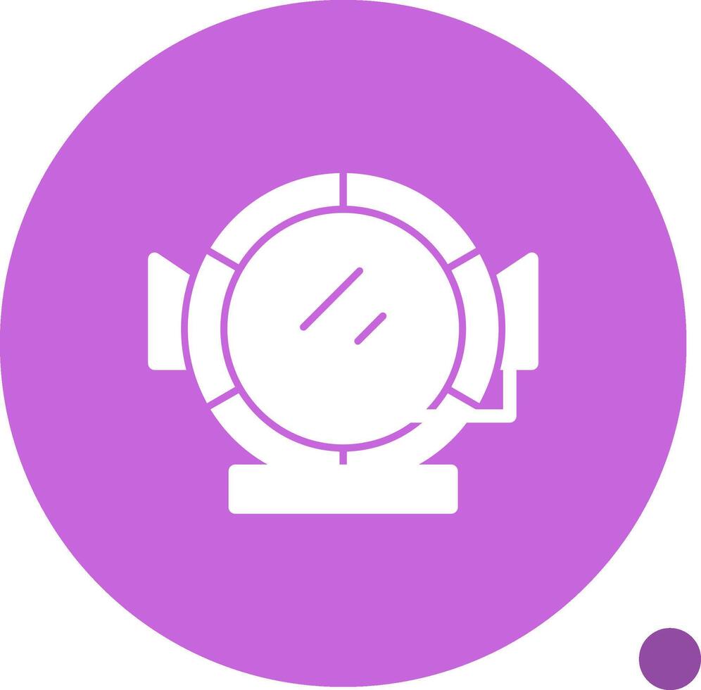 Astronaut Helmet Glyph Shadow Icon vector