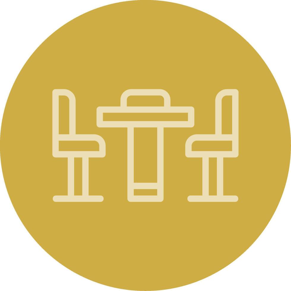 Conference Table Line Multi color Icon vector