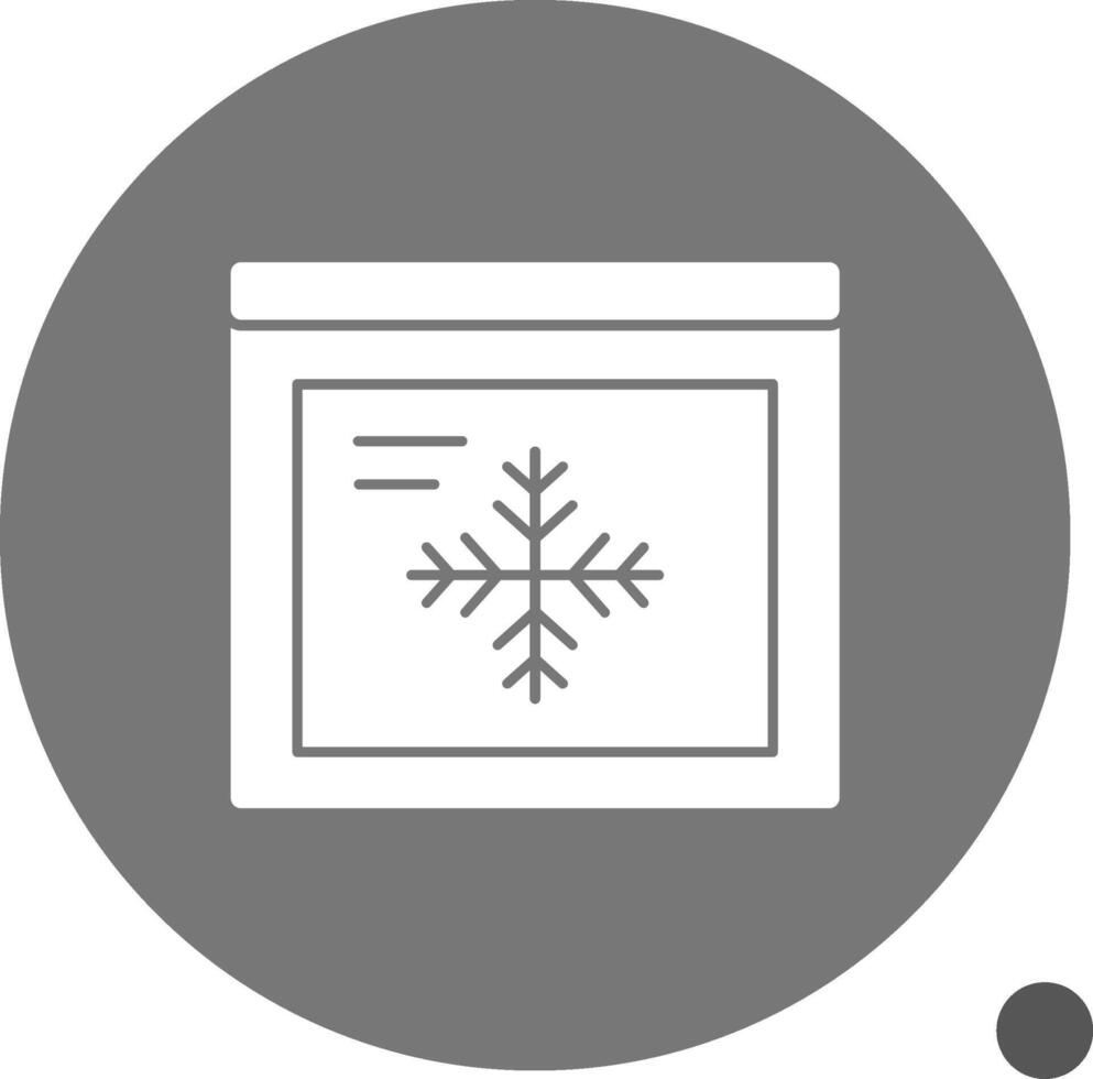 copo de nieve glifo sombra icono vector