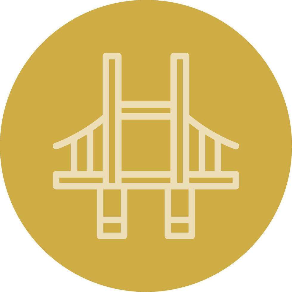 Bridge Line Multi color Icon vector