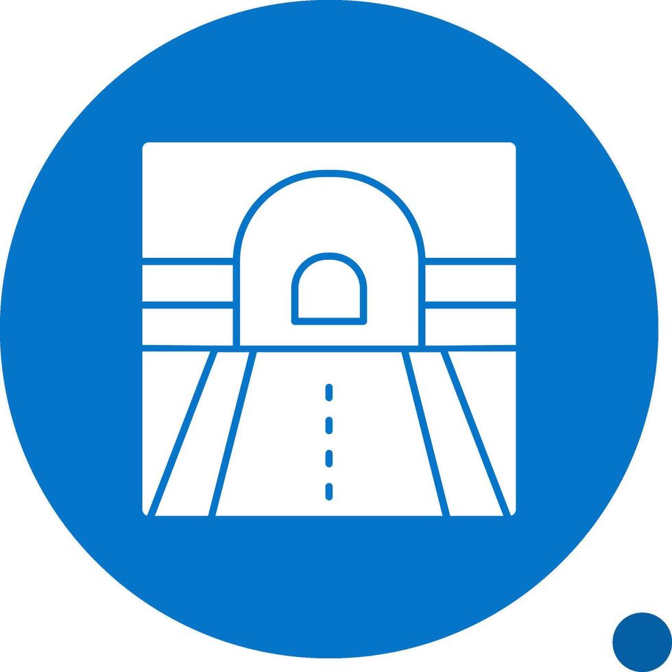 Tunnel Glyph Shadow Icon vector