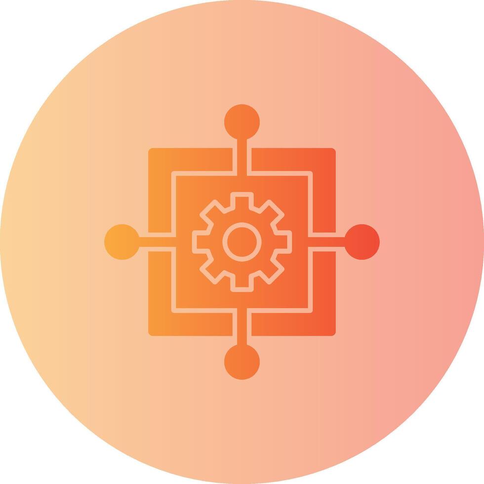 Scope Creep Gradient Circle Icon vector
