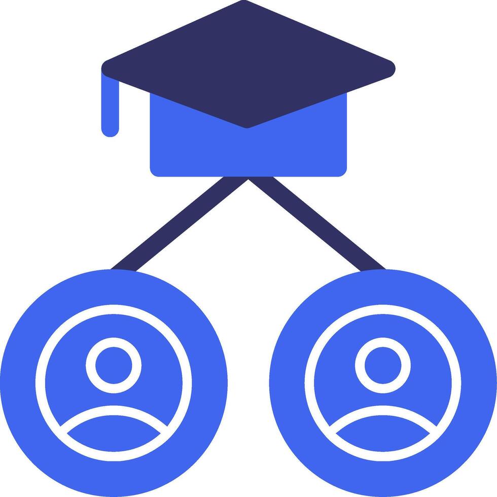 Alumni Network Solid Two Color Icon vector