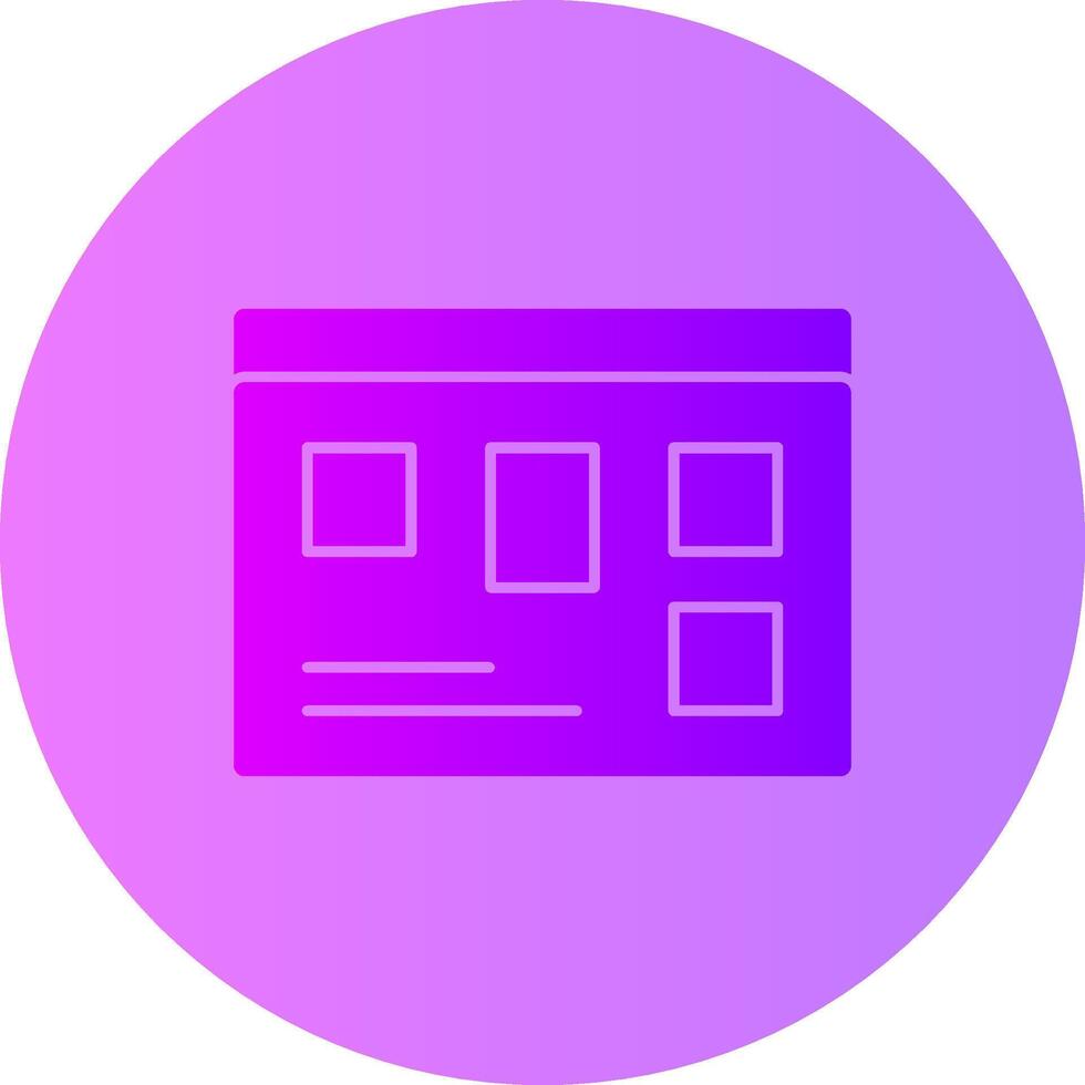 Scrum Board Gradient Circle Icon vector