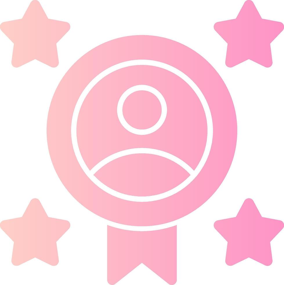 Employee of the Month Solid Multi Gradient Icon vector