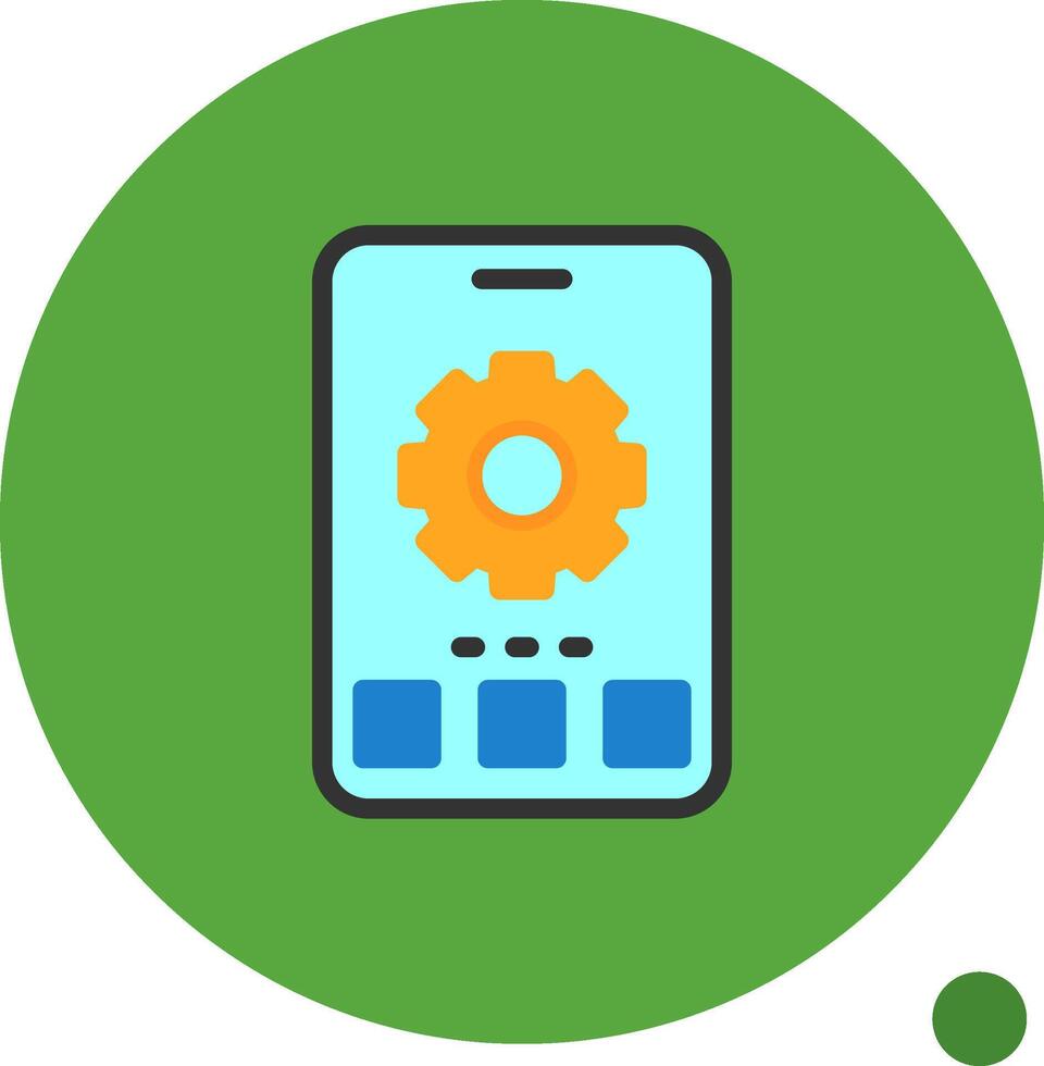 Settings Flat Shadow Icon vector