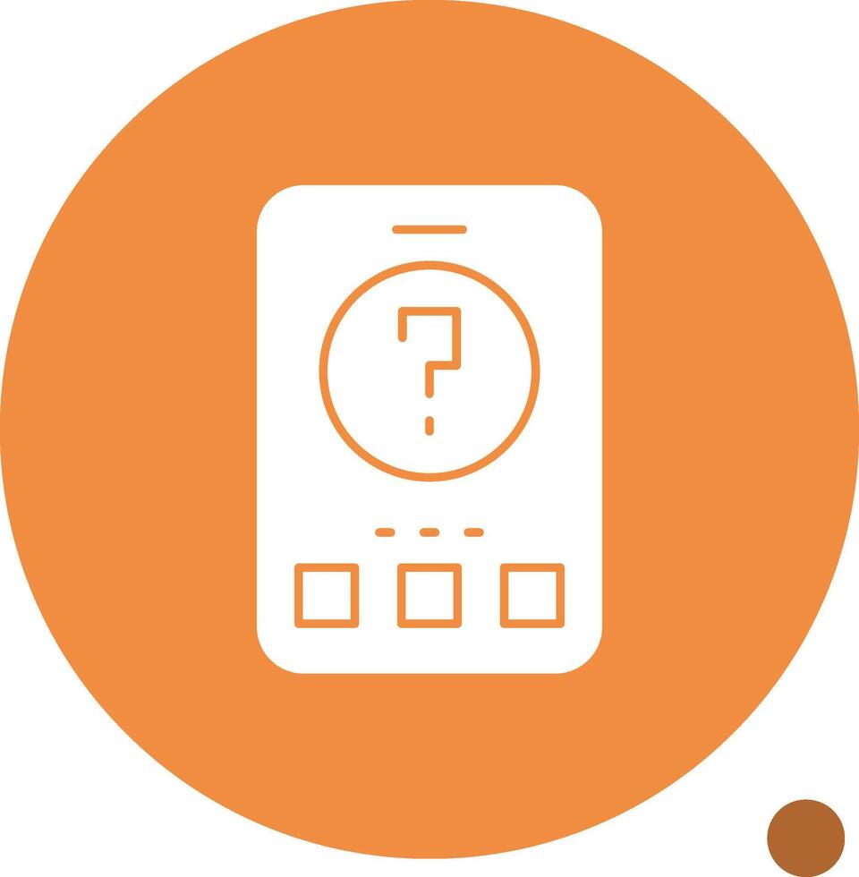 Question Mark Glyph Shadow Icon vector
