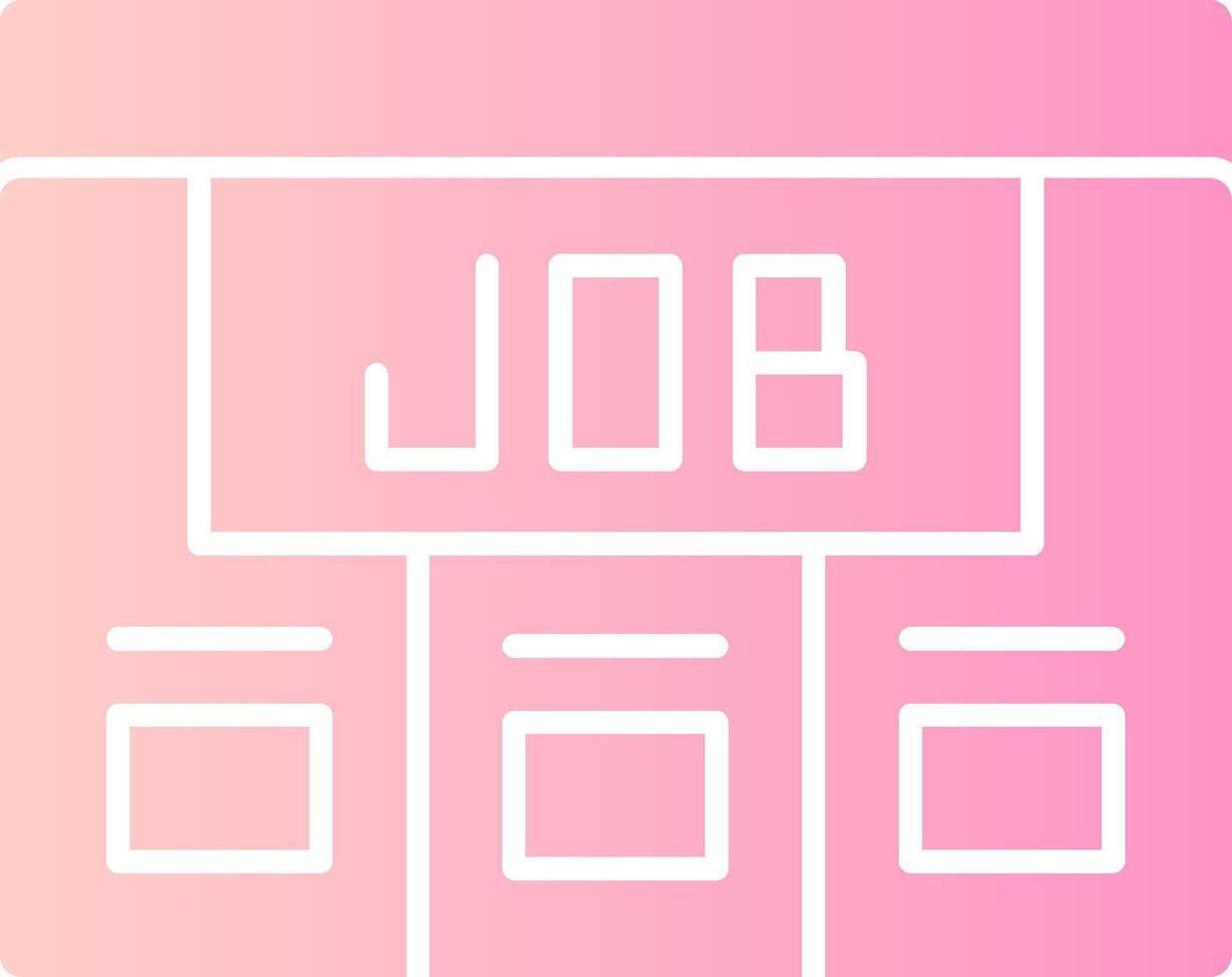 Job Board Solid Multi Gradient Icon vector