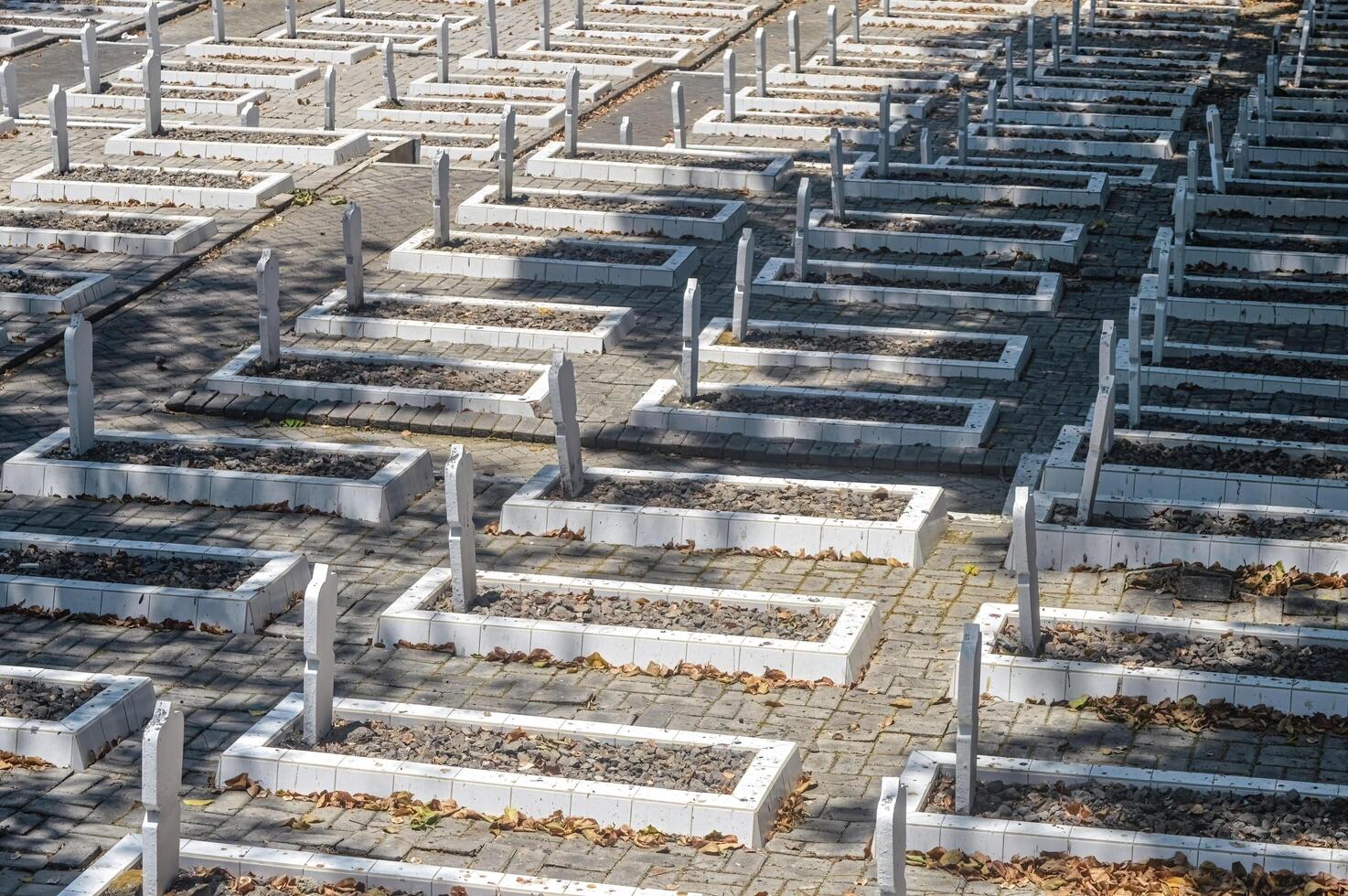 a neatly arranged burial complex for heroes and warriors in Indonesia photo