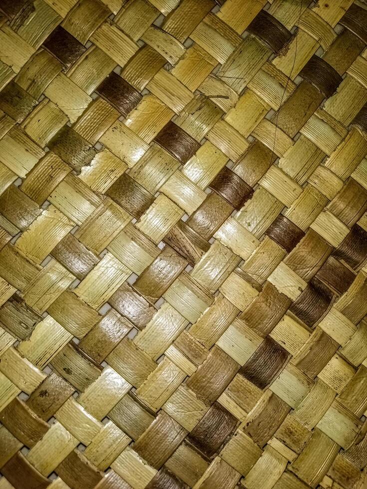 Woven bamboo mats are suitable for background or wallpaper photo