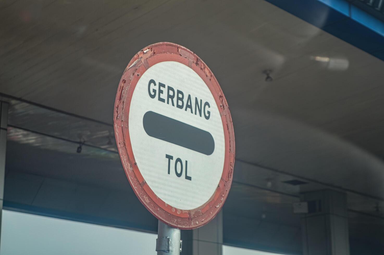 a traffic sign that says toll gate photo
