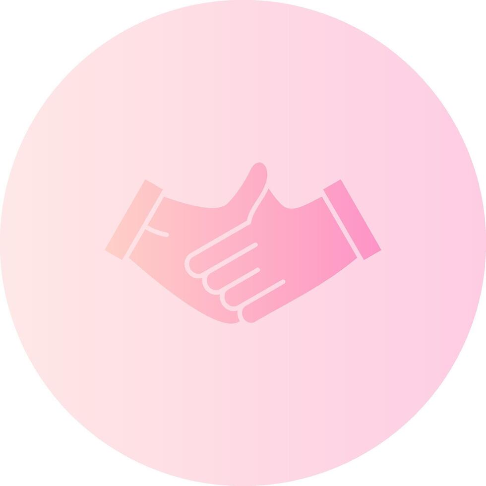 Handshake Gradient Circle Icon vector