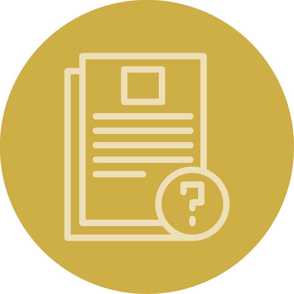 Questionnaire Line Multi color Icon vector