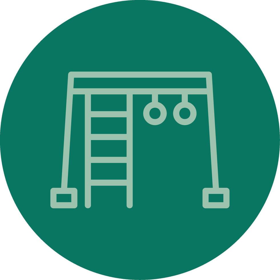 Jungle Gym Line Multi color Icon vector