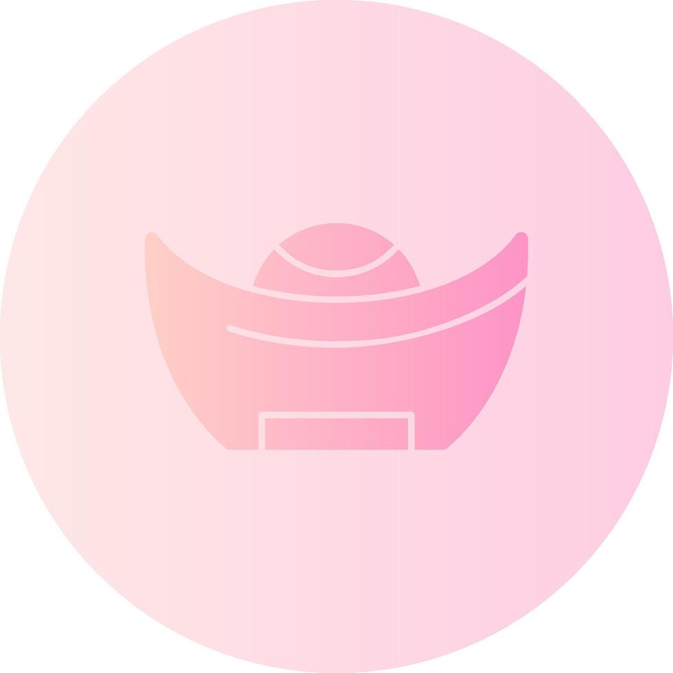 Gold Ingot Gradient Circle Icon vector