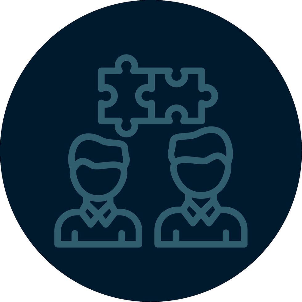 Team Building Line Multi color Icon vector