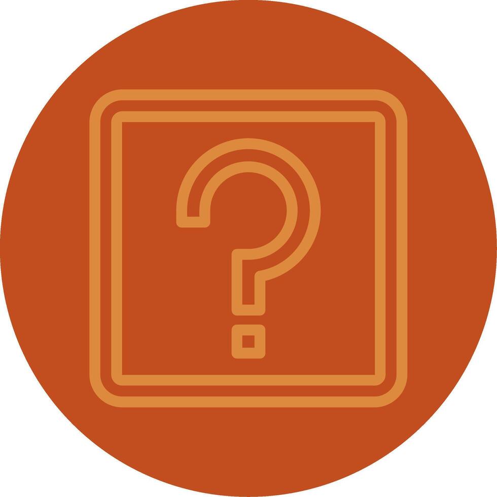 Question Mark Line Multi color Icon vector