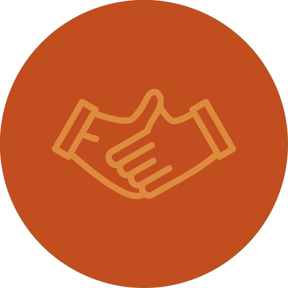 Handshake Line Multi color Icon vector