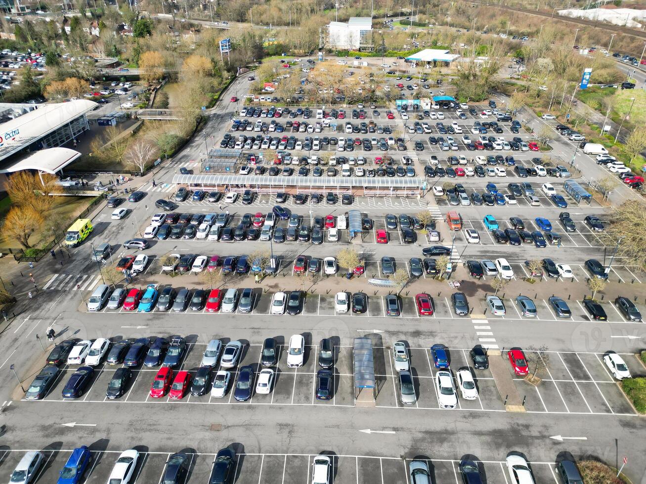 Aerial View of Central Watford City of England UK. March 3rd, 2024 photo