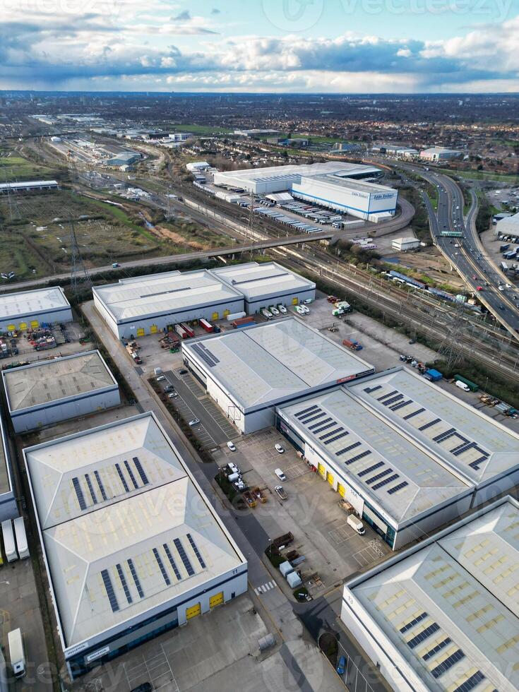 Aerial View of Dagenham London City of England United Kingdom. March 2nd, 2024 photo