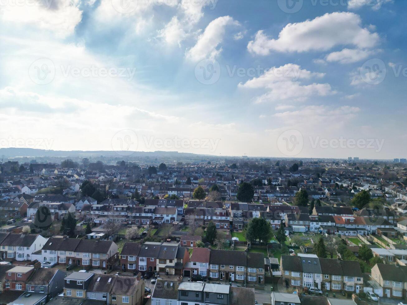 High Angle View of Luton Town of England photo