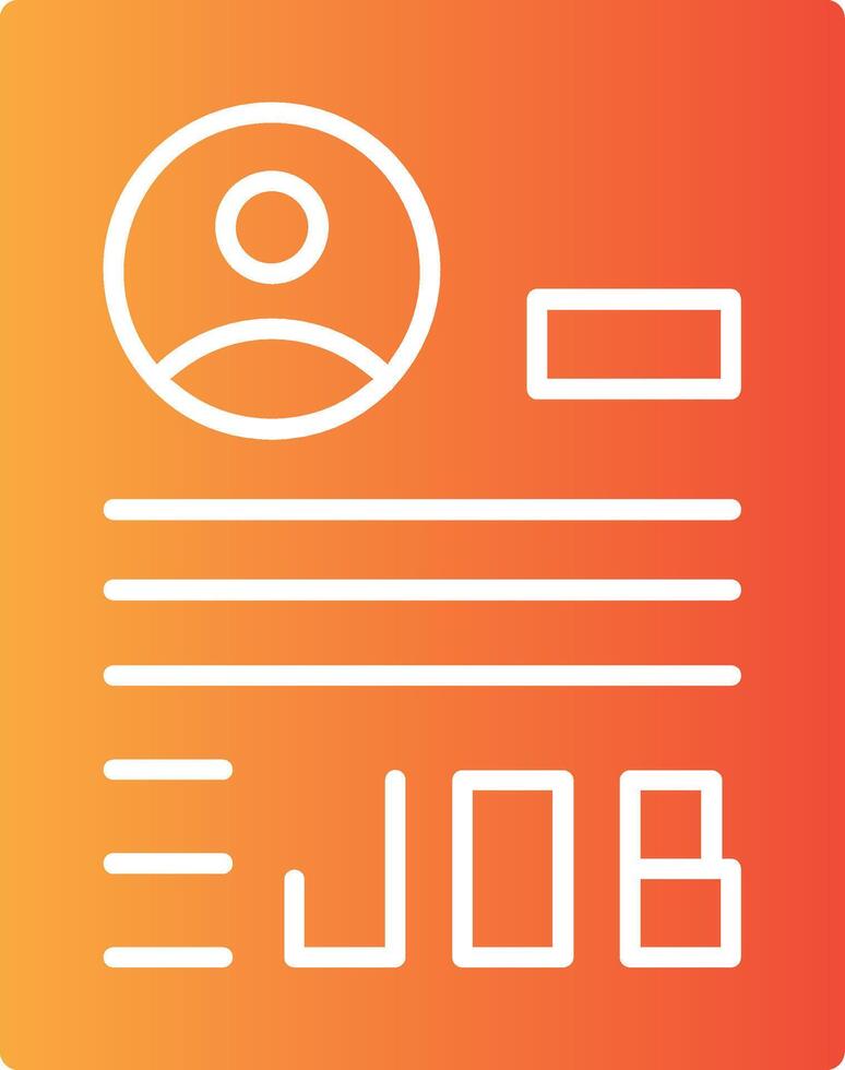 Job Description Solid Multi Gradient Icon vector