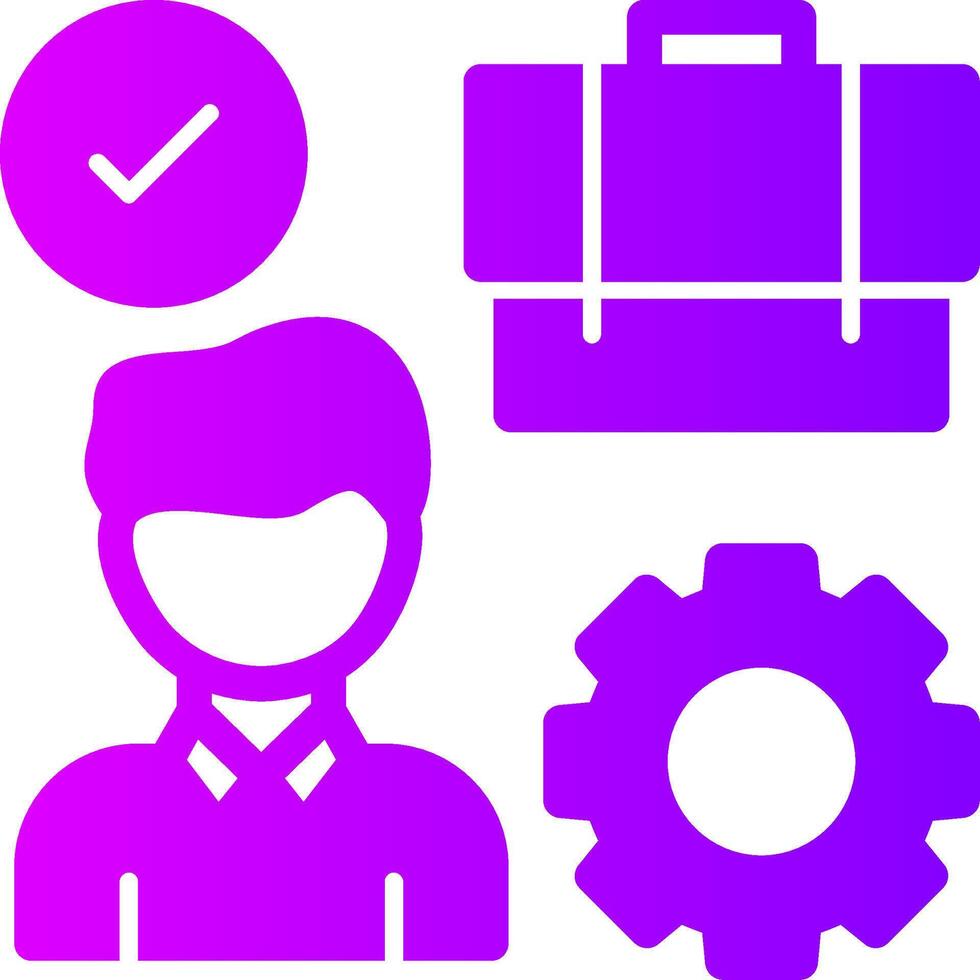 Work Environment Solid Multi Gradient Icon vector