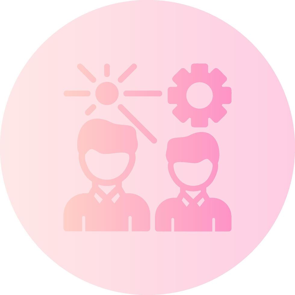 Collaboration Tools Gradient Circle Icon vector