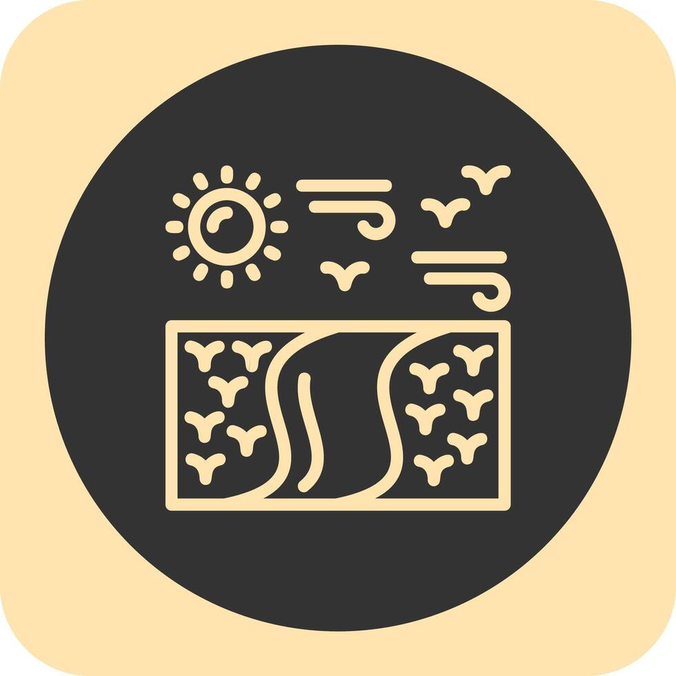 Marsh Linear Round Icon vector