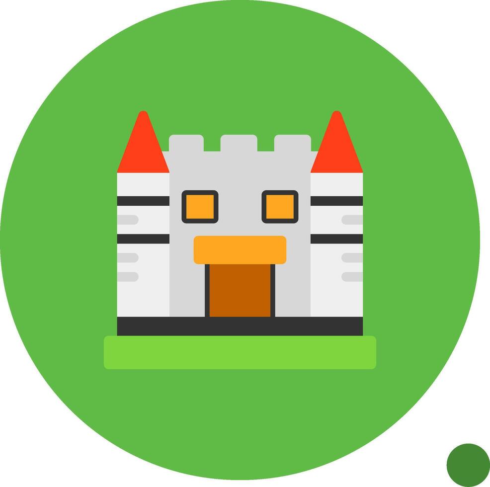 castillo plano sombra icono vector