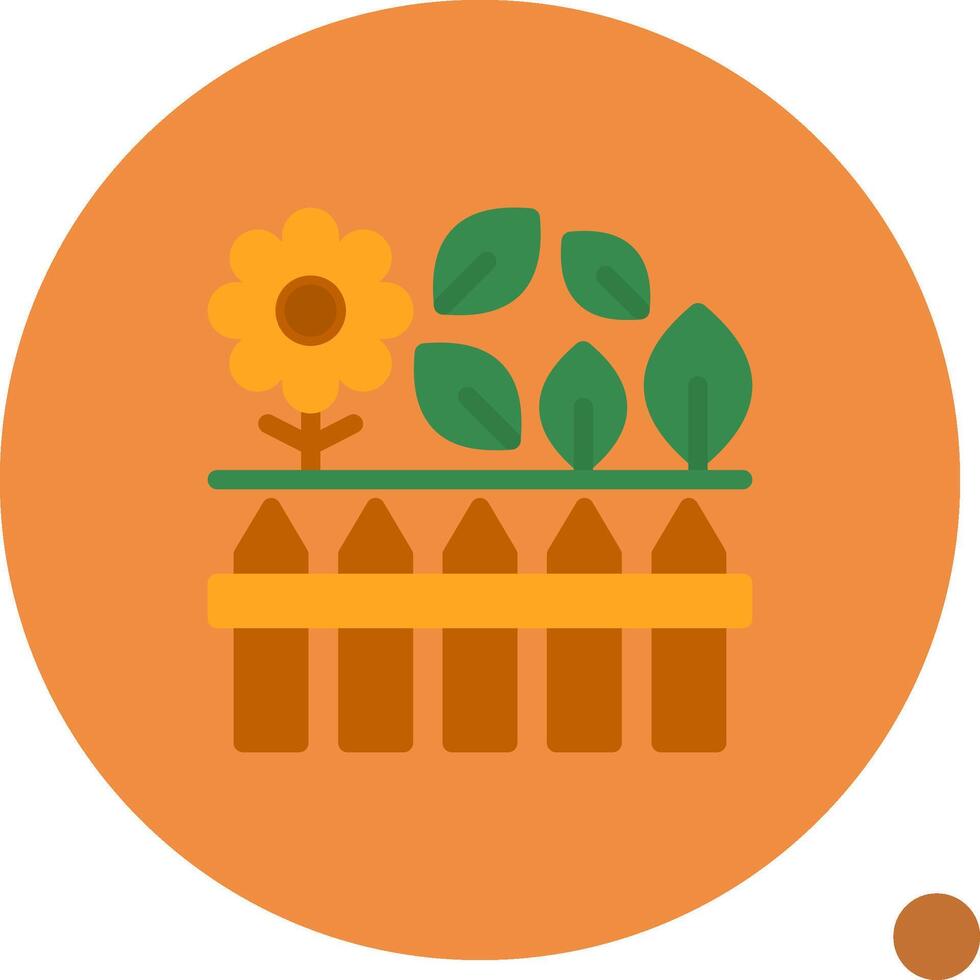 Garden Flat Shadow Icon vector