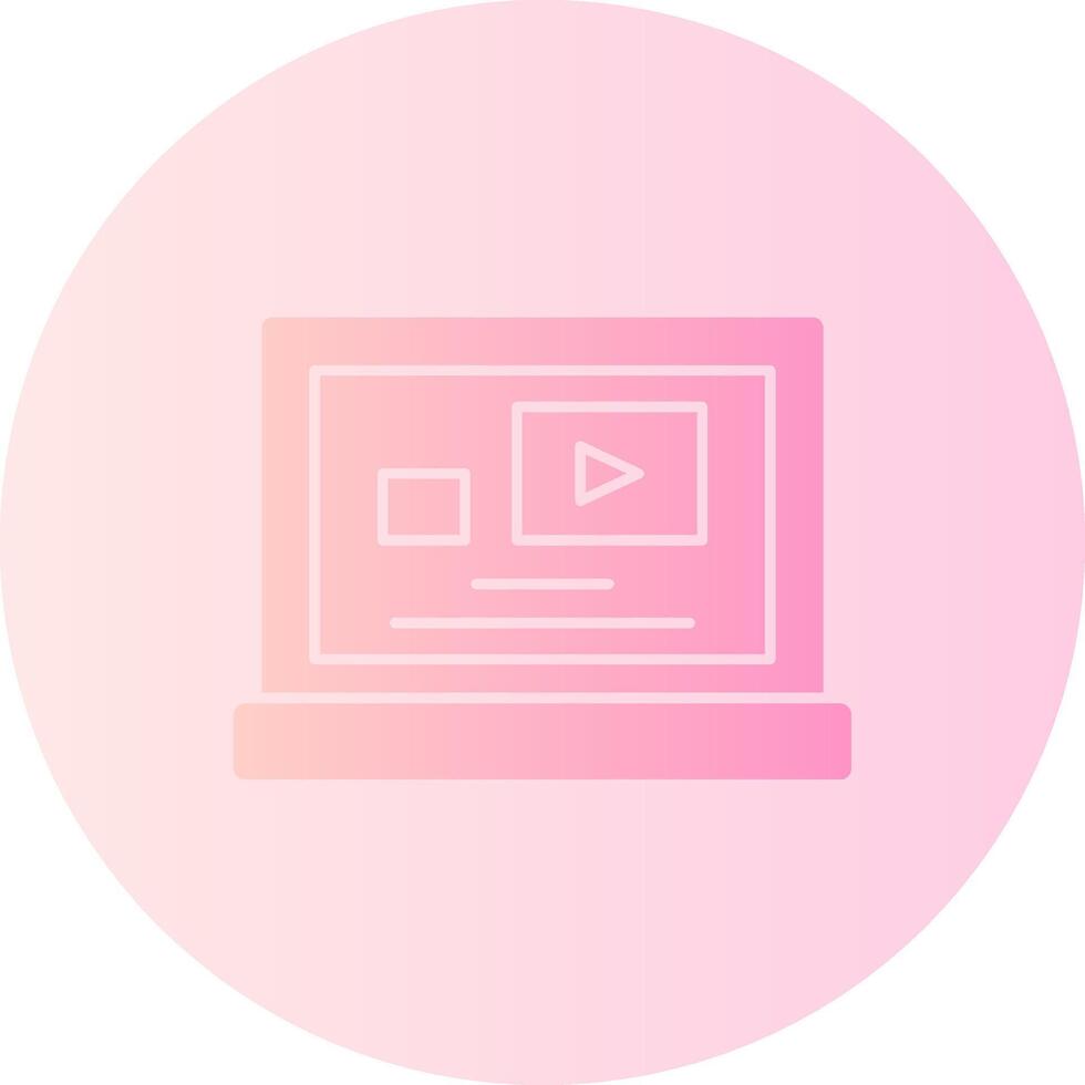 Video Gradient Circle Icon vector