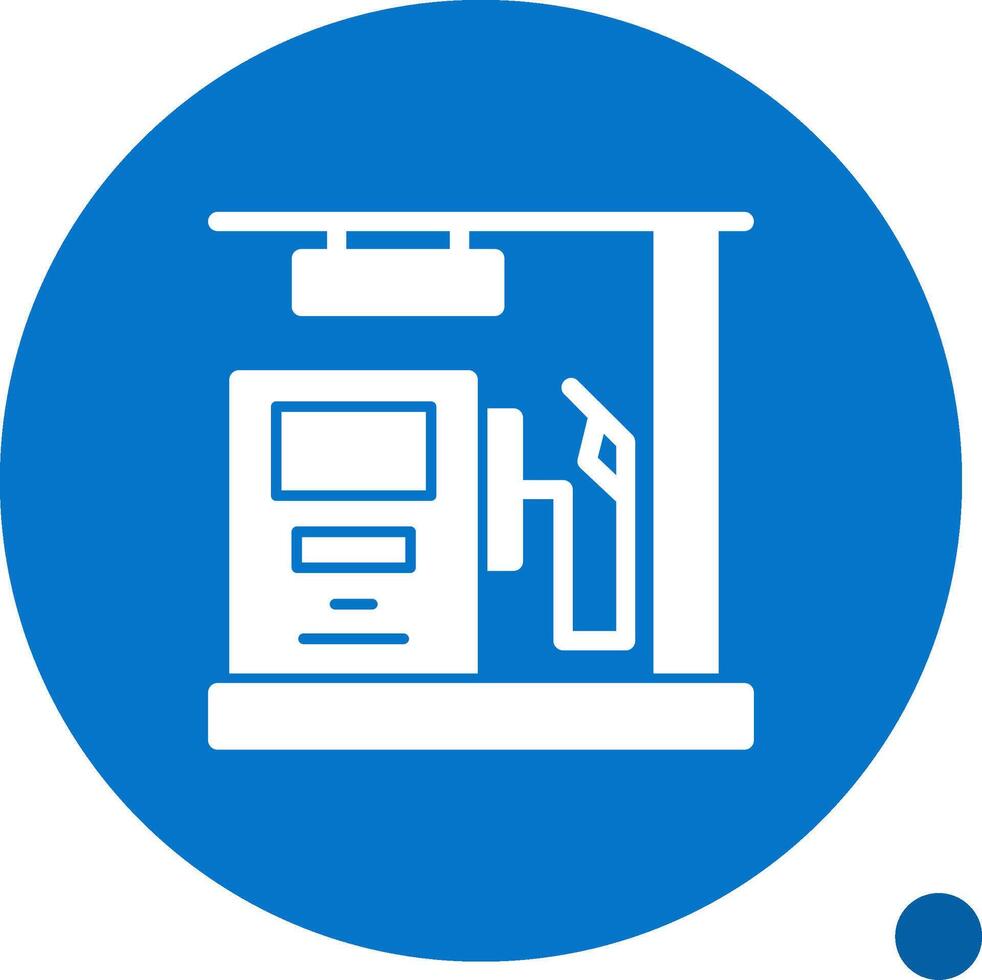 Gas Station Glyph Shadow Icon vector
