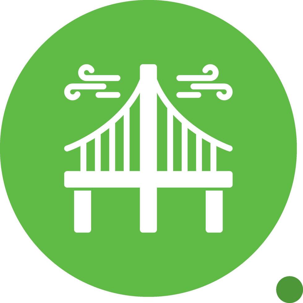 Bridge Glyph Shadow Icon vector