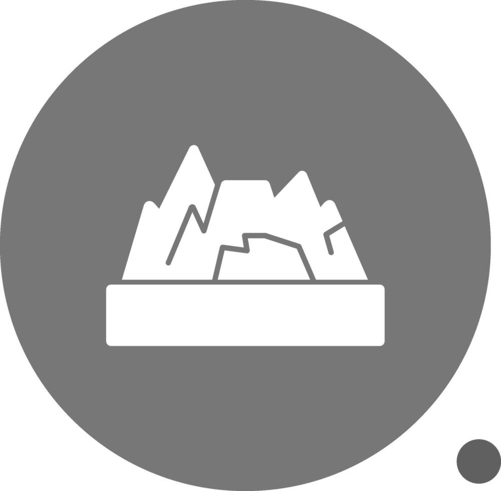 Cave Glyph Shadow Icon vector