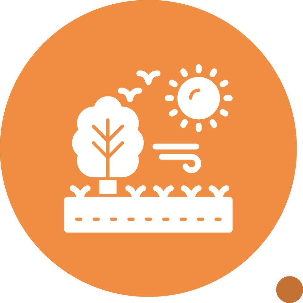 Savanna Glyph Shadow Icon vector