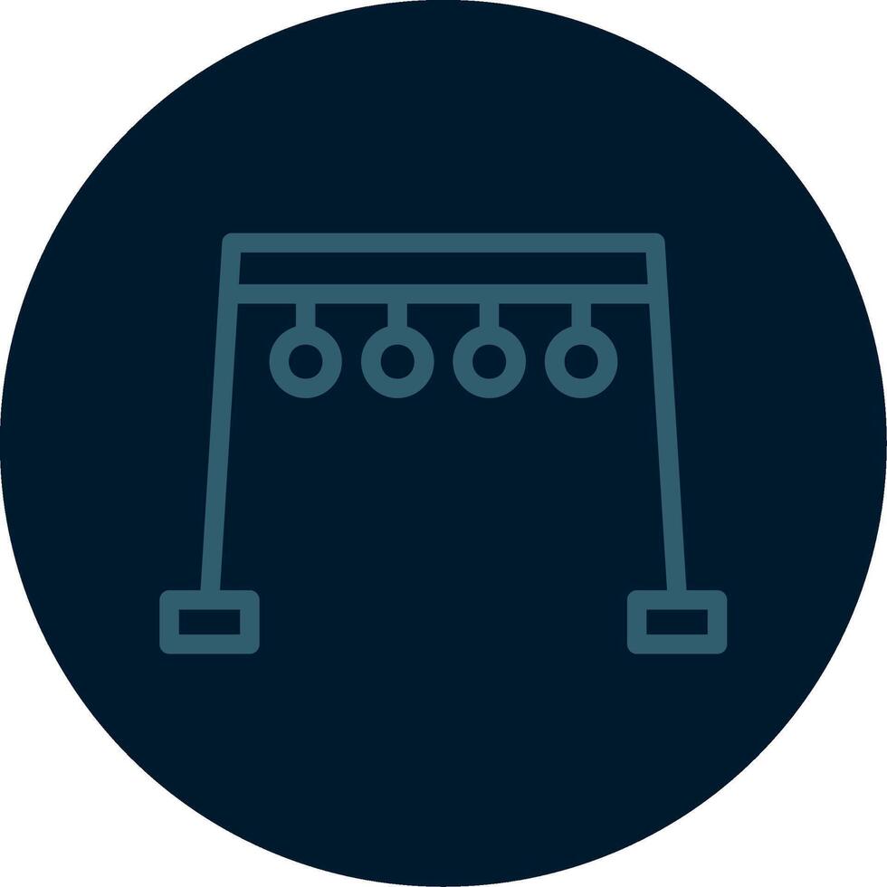 Monkey Bars Line Multi color Icon vector