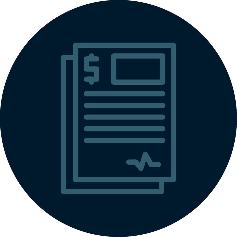 Contract Line Multi color Icon vector