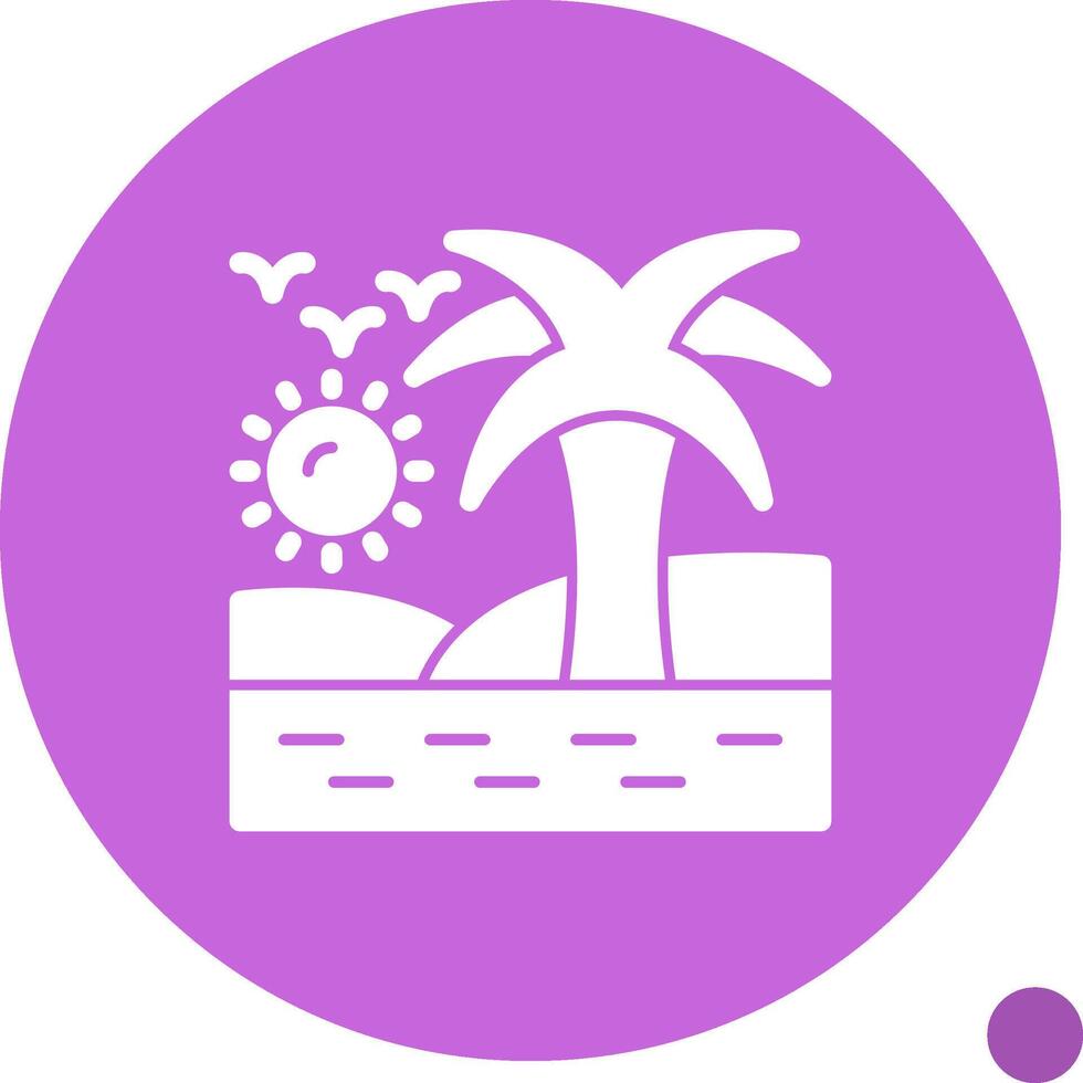 Oasis Glyph Shadow Icon vector