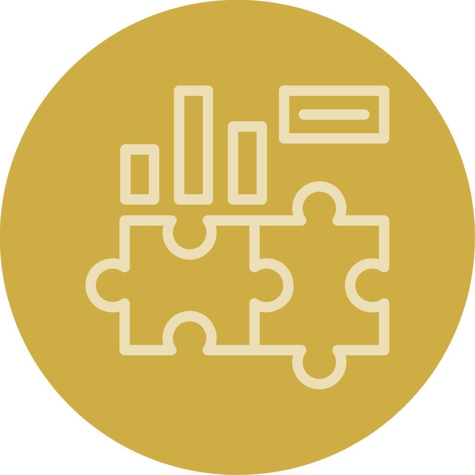 Puzzle Line Multi color Icon vector