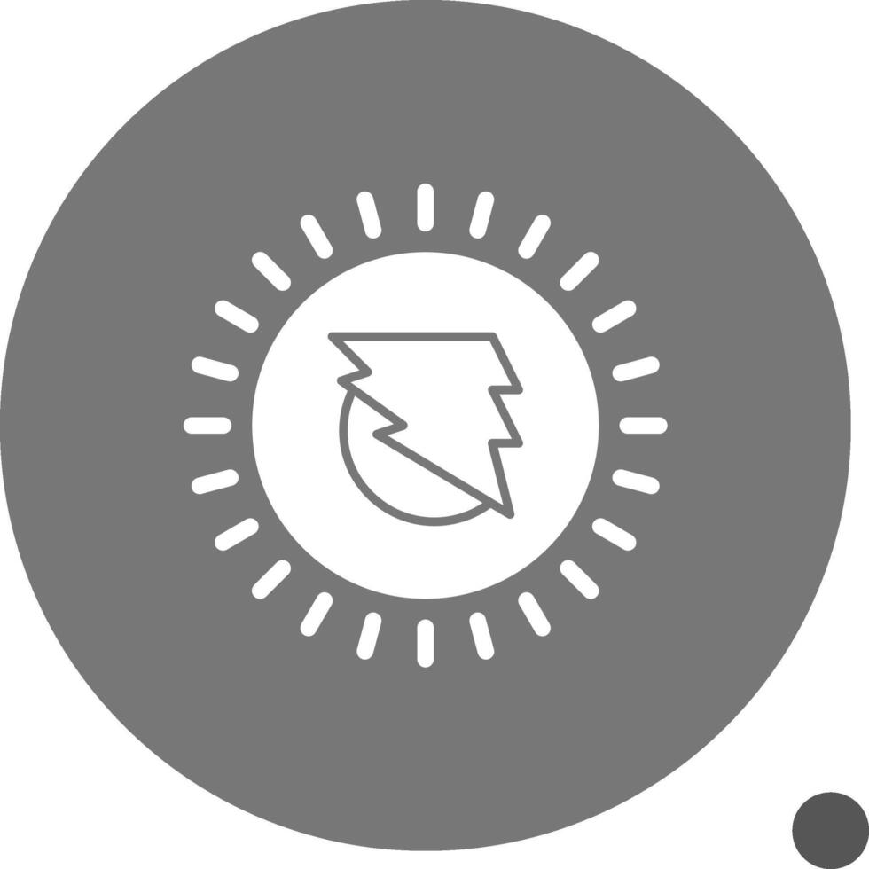 Spark Surge Glyph Shadow Icon vector